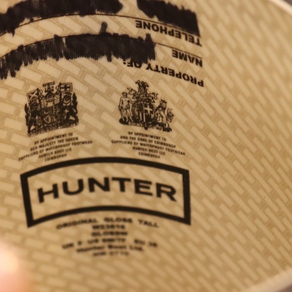 Hunter Original Gloss Tall Rain Boots Size 6M 7F - Picture 12 of 14